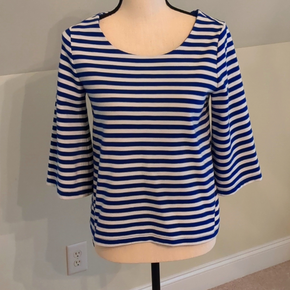 3/4 length stripes blouse, size xsmall